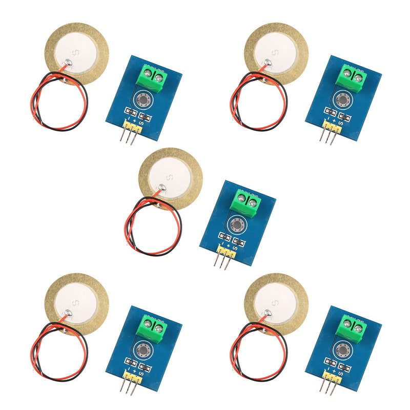  [AUSTRALIA] - Jopto 5 Pieces Analog Ceramic Piezo Vibration Sensor Module 3.3V 5V Compatible with Arduino DIY Kit
