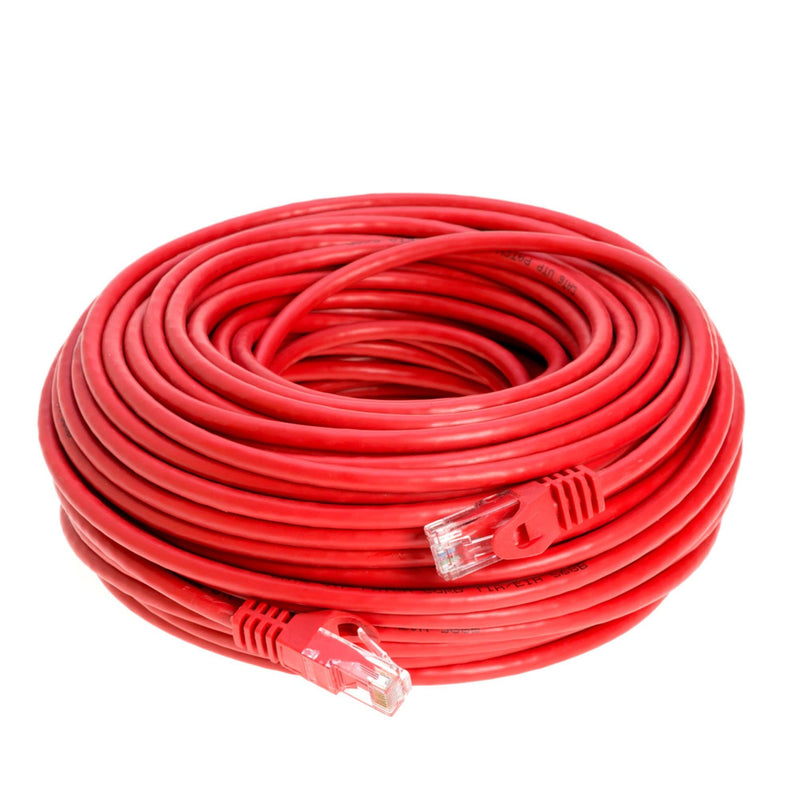  [AUSTRALIA] - Cables Direct Online Red 100ft Cat6 Ethernet Network Cable RJ45 Internet Modem Patch Cord