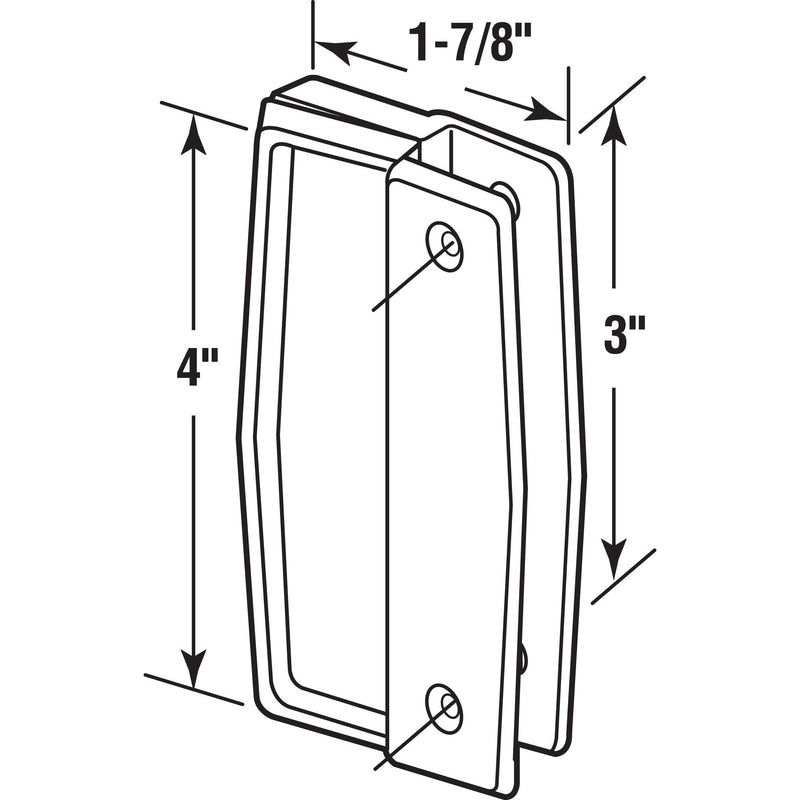  [AUSTRALIA] - Prime-Line MP111 Sliding Screen Door Pull Set, 3" HC, Plastic, Black, Pack of 1, 2 Piece