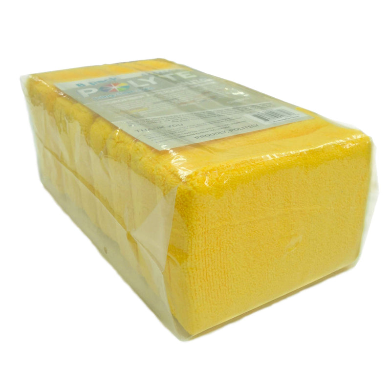  [AUSTRALIA] - Polyte Microfiber Detailing Wax Applicator Foam Sponge (Yellow, 8 Pack, 6x4x1.5)