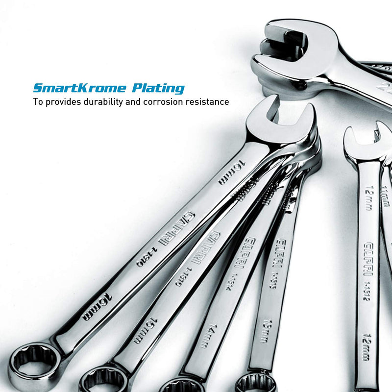  [AUSTRALIA] - Capri Tools SmartKrome 15 mm Combination Wrench, 12 Point, Metric