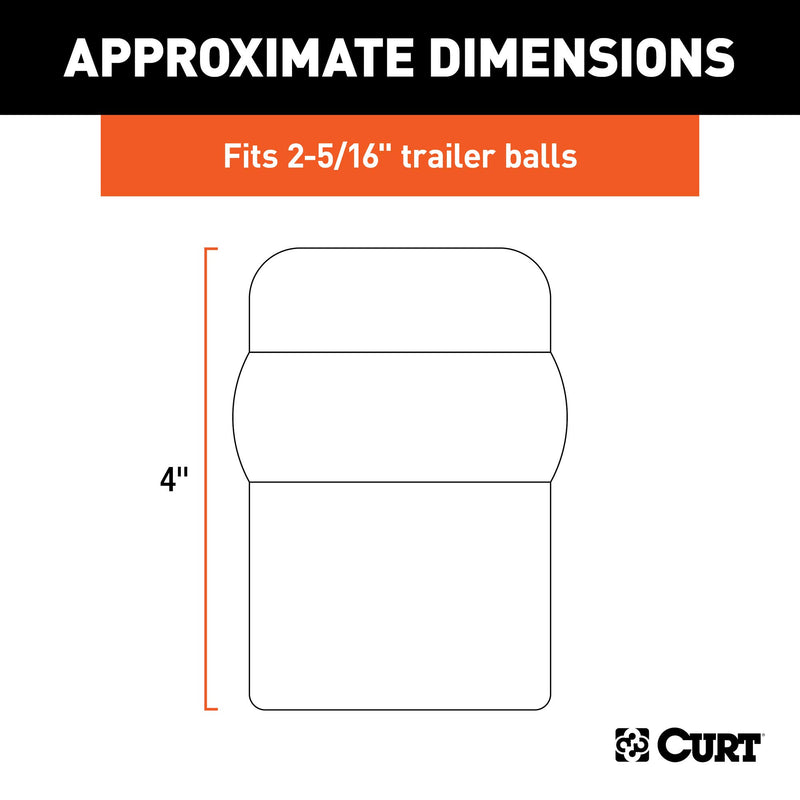  [AUSTRALIA] - CURT 21811 Trailer Ball Cover Rubber Hitch Ball Cover, Fits 2-5/16-Inch Diameter Trailer Ball