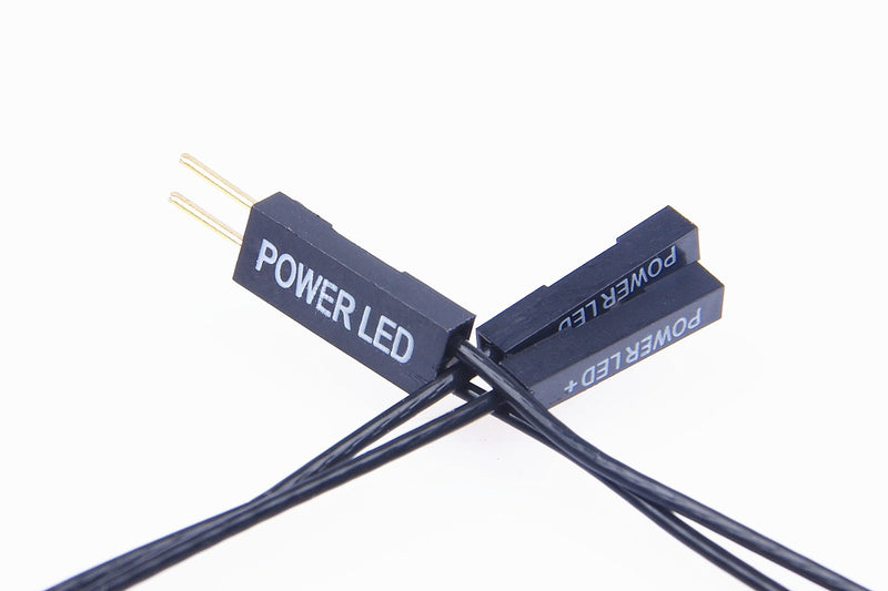  [AUSTRALIA] - LM YN Motherboard Extension Cable Set Silver Plating Cord Gold-Plated Plug Six Kinds of Extension Cord POWE LED HDD LED Power SW Reset SW HD Audio Front USB Extension Cable Length 19 inches