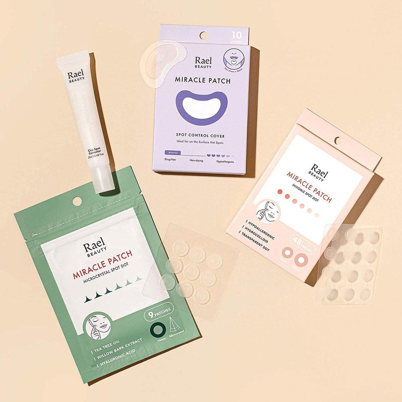 Rael Acne Pimple Healing Patch - Absorbing Cover, Invisible, Blemish Spot, Hydrocolloid, Skin Treatment, Facial Stickers, Two Sizes 10mm & 12mm (96 Count) - LeoForward Australia