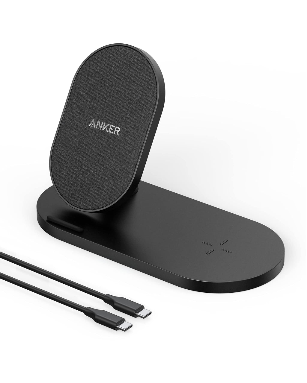  [AUSTRALIA] - Anker Wireless Charging Station, PowerWave Sense 2-in-1 Station with 5 ft USB-C Cable, for iPhone 14/14 Pro/14 Pro Max/13/13 Pro Max, Samsung, AirPods and More (Adapter Not Included)