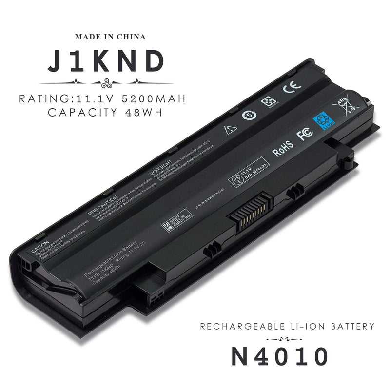  [AUSTRALIA] - J1KND Laptop Battery Compatible with Dell Inspiron N7110 N5010 N5110 3420 3520 N4050 9T48V N5030 N5050 N5040 4T7JN N4010 M5040 13r 14r 15r N4110 N3010 M5110 M4110 M501 M503 17R 1540 5200mAh
