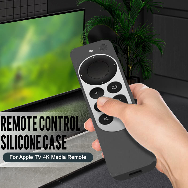 Seltureone Compatible for 2021 Apple TV 4K Siri Remote Cover, Silicone Protective Case Sleeve for 2021 TV HD Siri Remote (2nd Generation), Shock Absorption Washable, Black - LeoForward Australia