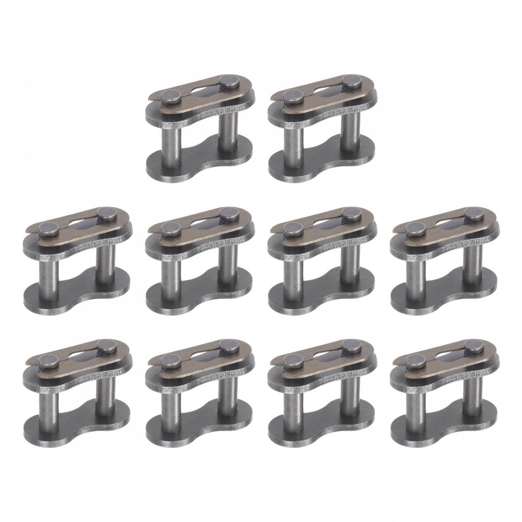  [AUSTRALIA] - uxcell 10Pcs #60 Chain Master Connector Link Roller, 3/4" Pitch Carbon Steel, Standard Connecting Split Links for 12A Chain