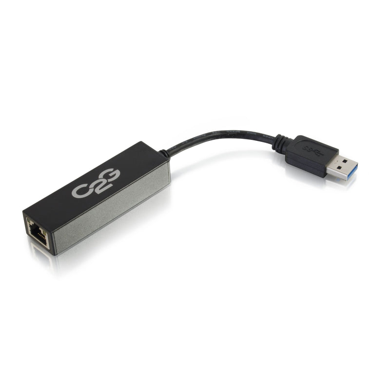 C2G USB Adapter, USB 3.0 to Gigabit Ethernet Network Adapter, Black, Cables to Go 39700 USB 3.0 to Ethernet Adapter - LeoForward Australia
