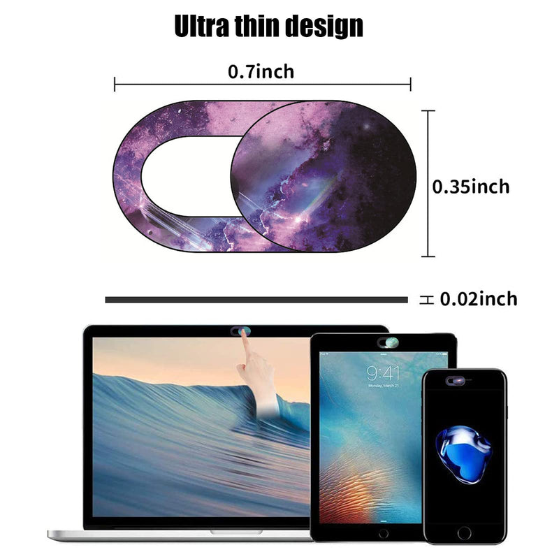  [AUSTRALIA] - Webcam Cover 8 Packs, Ultra-Thin Camera Cover Privacy Protector, Cover Slide for Laptop/Mac/MacBook Air/iPad/iMac/PC/Cell Phone, Webcam Covers Laptop Accessories (Starry Sky)