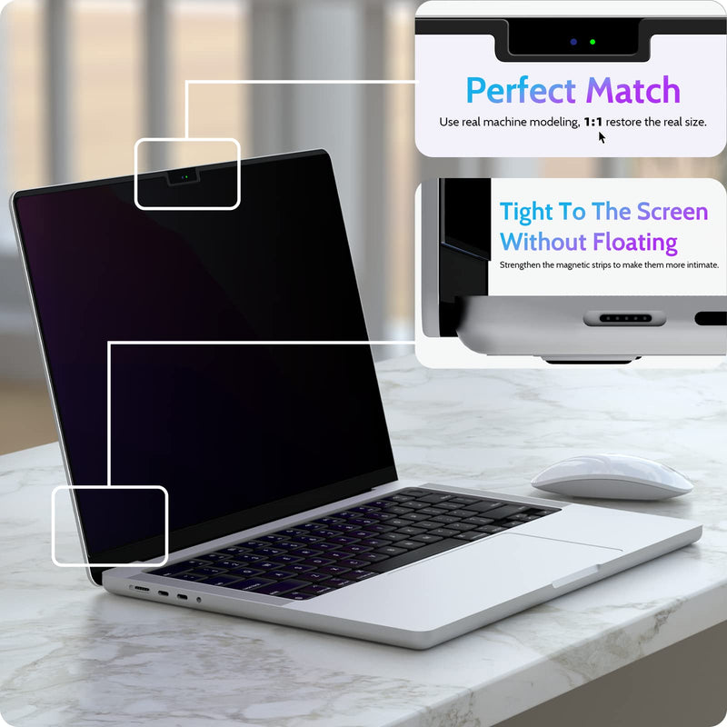  [AUSTRALIA] - Peslv Magnetic Privacy Screen Compatible with MacBook Air 13.6 Inch (2022, M2 Chip) Model: A2681, Removable Matte Anti Glare Blue Light Protector Private Security Filter for 13In Mac Laptop Computer MacBook Air 13 Inch(2022,M2)