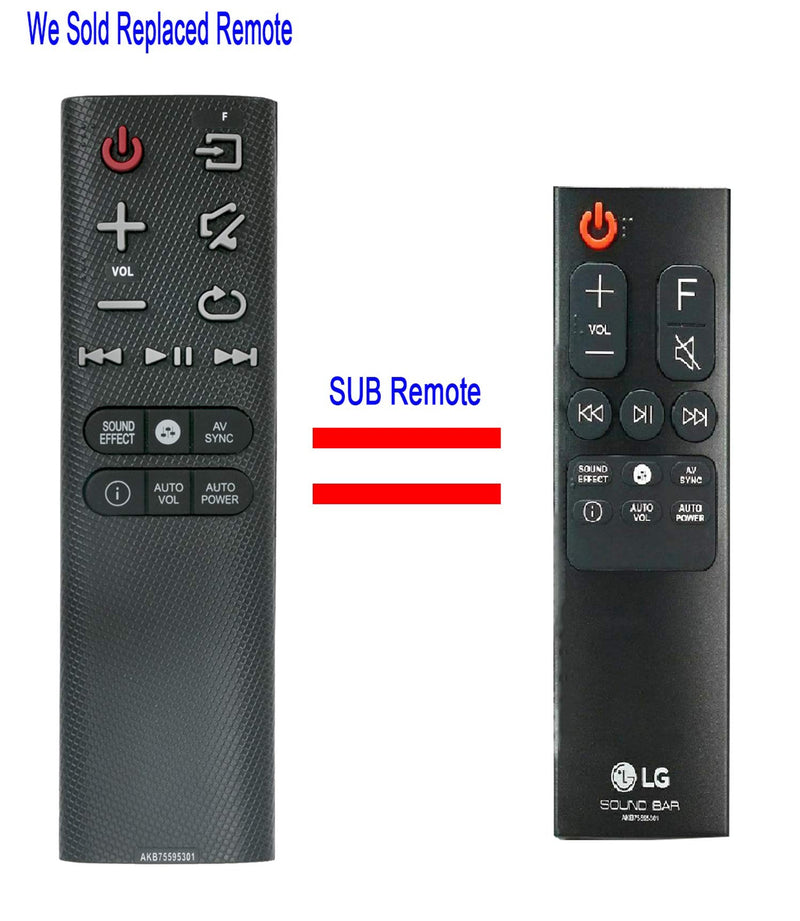 AKB75595301 Replaced Remote fit for LG Sound Bar SK6 SK6Y SK8 SK8Y SK9 SK9Y SK10 SK10Y SKC9 SPK8-W SPK5B-W - LeoForward Australia