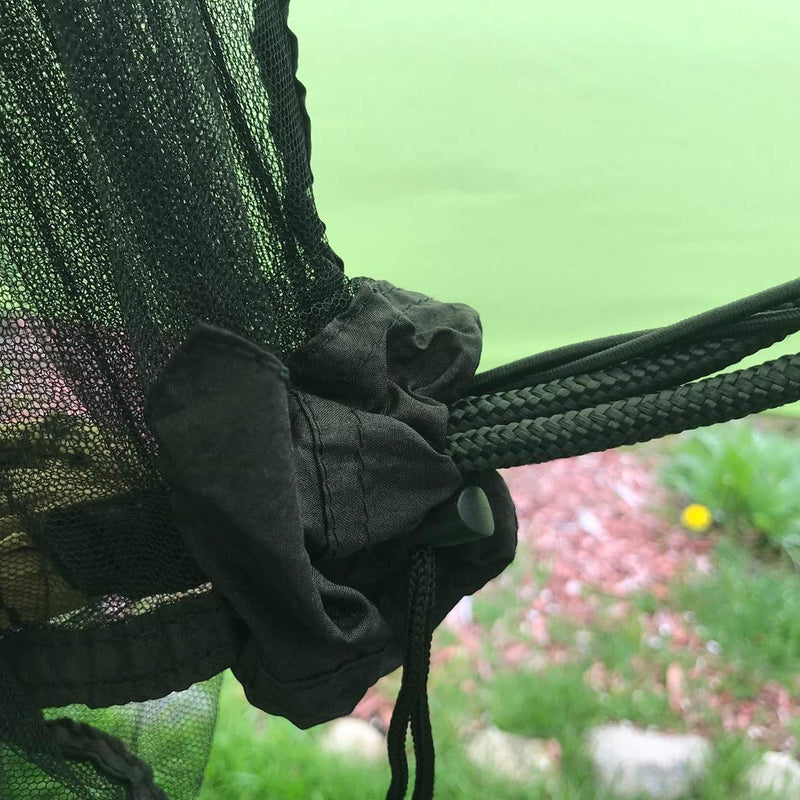  [AUSTRALIA] - Wecamture Hammock Bug Mosquito Net XL 11x4.6FT No-See-Ums Polyester Fabric for 360 Degree Protection Dual Sided Diagonal Zipper for Easy Access Fits All Hammocks Black