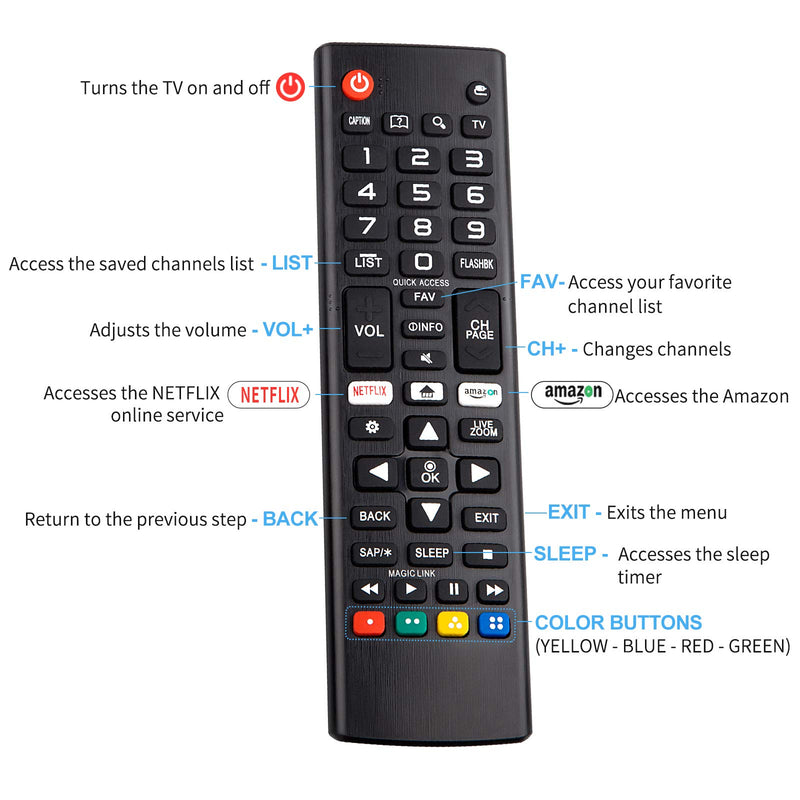 Universal Remote Control for LG Smart TV Remote Control All Models LCD LED 3D HDTV Smart TVs AKB75095307 AKB75375604 AKB74915305 - LeoForward Australia