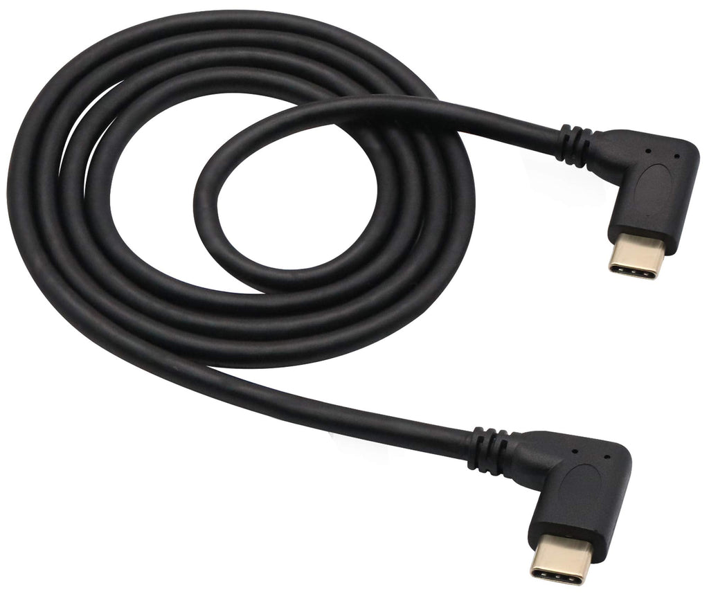  [AUSTRALIA] - zdyCGTime Type c 3.1 Extension Cable 90 Degree USB 3.1 Type C Male to Male Gen 2 (10Gbps) Connector Extension Cable, Supports Charging, Data, Audio, Video Cable for Smartphone, Computer(1M/3.2ft, M/M)