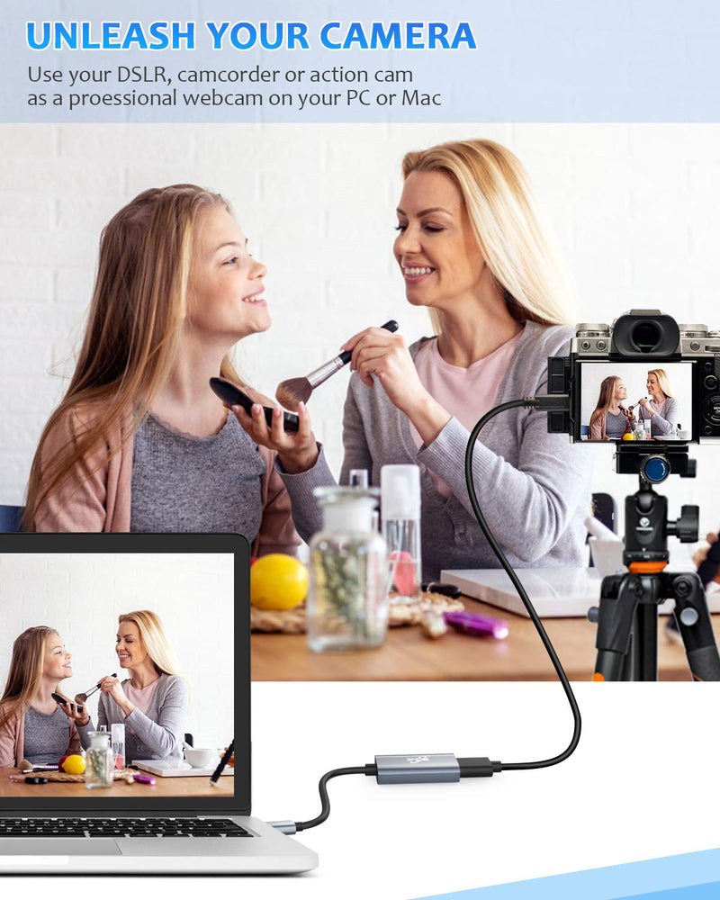  [AUSTRALIA] - YCE Video Capture Card, Game Captuer Card, Broadcast Live or Record via DSLR Camcorder and Action Cam, Cam Link HDMI Streaming Video(4K) Compatible with Nintendo Switch, PS4, Xbox One Z29