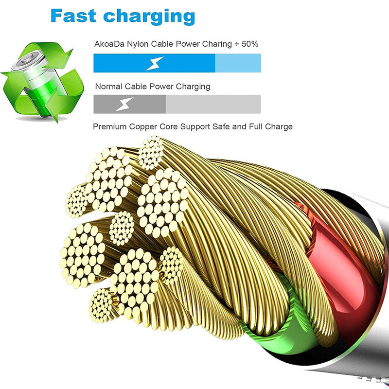  [AUSTRALIA] - [Apple MFi Certified] 6Pack 3/3/6/6/6/10 FT iPhone Charger Nylon Braided Fast Charging Lightning Cable Compatible iPhone 14 Pro/13 mini/13/12/11 Pro MAX/XR/XS/8/7/Plus/6S/SE/iPad