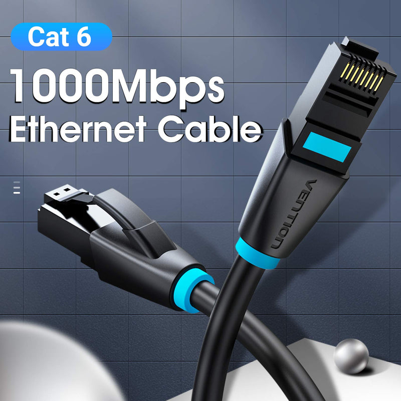  [AUSTRALIA] - Cat 6 Ethernet Cable 6 FT，VENTION High Speed Cat6 Internet Network Patch Cord RJ45 Connector Professional LAN Cable Compatible for Router Gaming Modem PS4 PS5 Xbox 6FT/2M