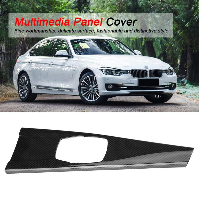  [AUSTRALIA] - Suuonee Multimedia Panel Cover, Carbon Fiber ABS Interior Multimedia Panel Cover Trim Fir For 3 Series F30 F34 4 Series F33 F36