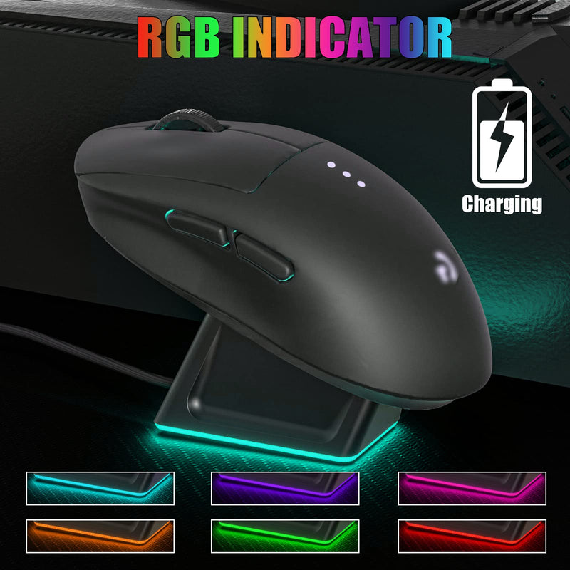  [AUSTRALIA] - Upgraded Charging Dock with RGB Indicator Compatible with Logitech G502 X Lightspeed G Pro x Superlight Wireless Gaming Mouse,4.9Ft USB Charger Cable Stand fits for Logitech G502/G703/G903 X Game Mice
