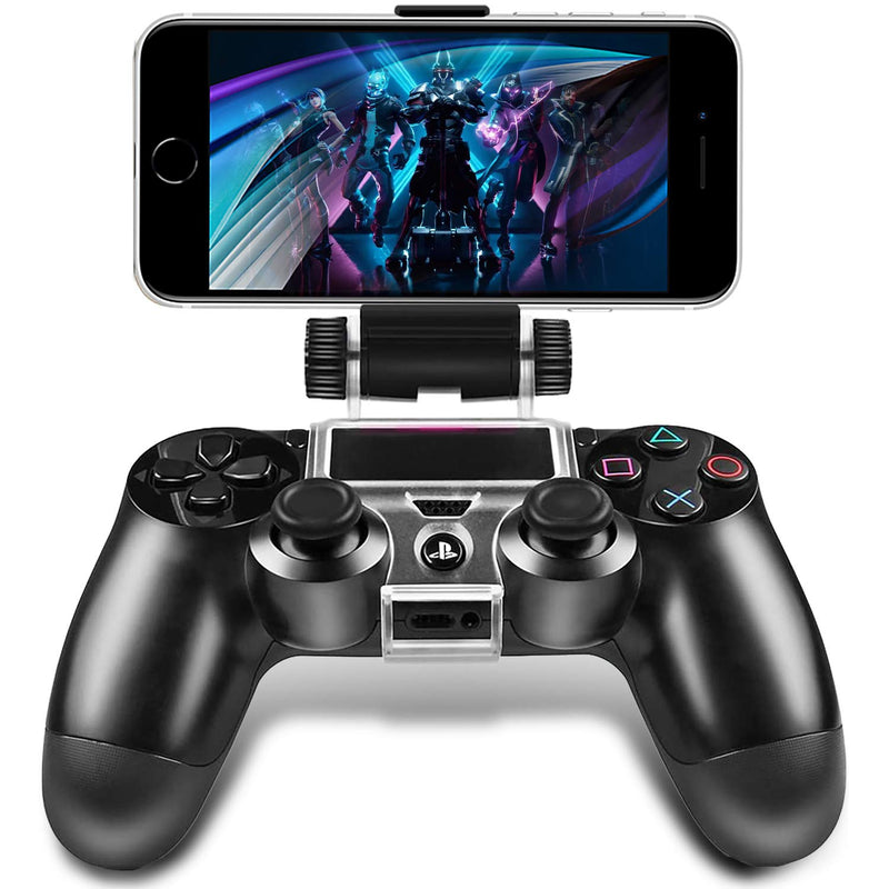  [AUSTRALIA] - PS4 Controller Phone Mount, ADZ PS4 Phone Mount Smart Clip for PS4 Dualshock 4 Controller Compatible with iPhone, Android and PS4 Remote Play