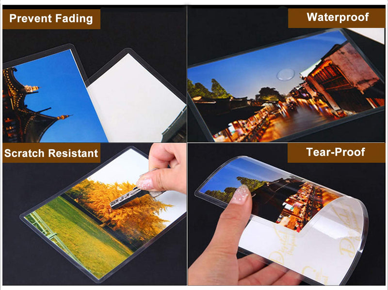  [AUSTRALIA] - Halcent 3.5"x5" Photo Hot Laminating Pouches, 3 mil Laminate Pouches Sheets for Sealed Photo Card Documents, Glossy Laminator Pouch 100-Pack(3.7" x 5.3") 3.7" X 5.3"