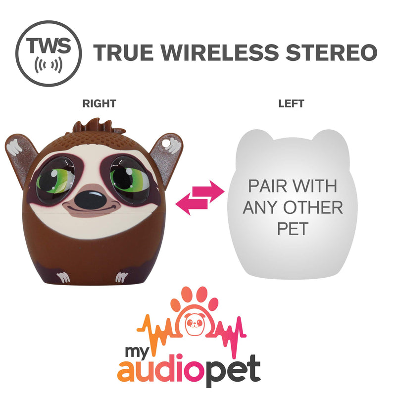 My Audio Pet Mini Bluetooth Animal Wireless Speaker for Kids of All Ages - True Wireless Stereo – Pair with Another TWS Pet for Powerful Rich Room-Filling Sound (Slow Jam-Sloth) Slow Jam-Sloth - LeoForward Australia