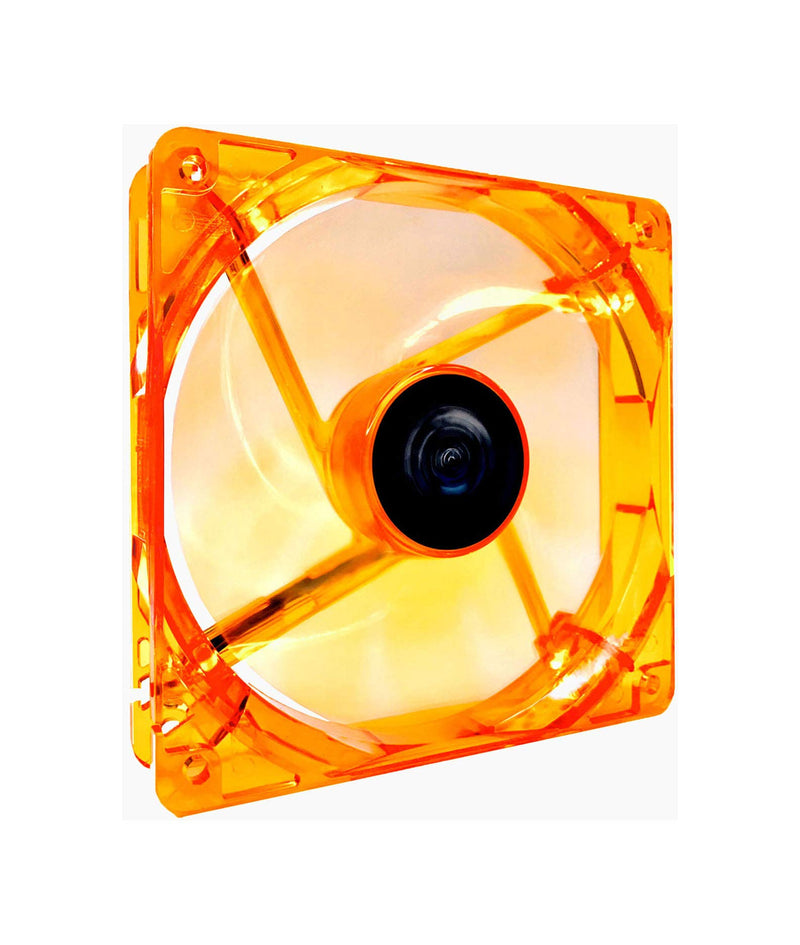  [AUSTRALIA] - Apevia AF312L-OG 120mm 4pin+3pin Ultra Silent Orange LED Case Fan (3-pk)