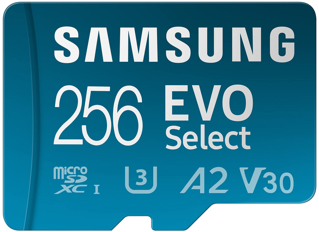  [AUSTRALIA] - SAMSUNG EVO Select Micro SD-Memory-Card + Adapter, 256GB microSDXC 130MB/s Full HD & 4K UHD, UHS-I, U3, A2, V30, Expanded Storage for Android Smartphones, Tablets, Nintendo-Switch (MB-ME256KA/AM)