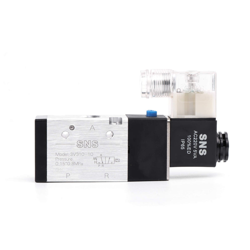  [AUSTRALIA] - SNS 3V310-N10/DC24V 3/2 Port 3/8 NPT Inlet Single Coil Pilot-Operated Electric Solenoid Valve DC24V