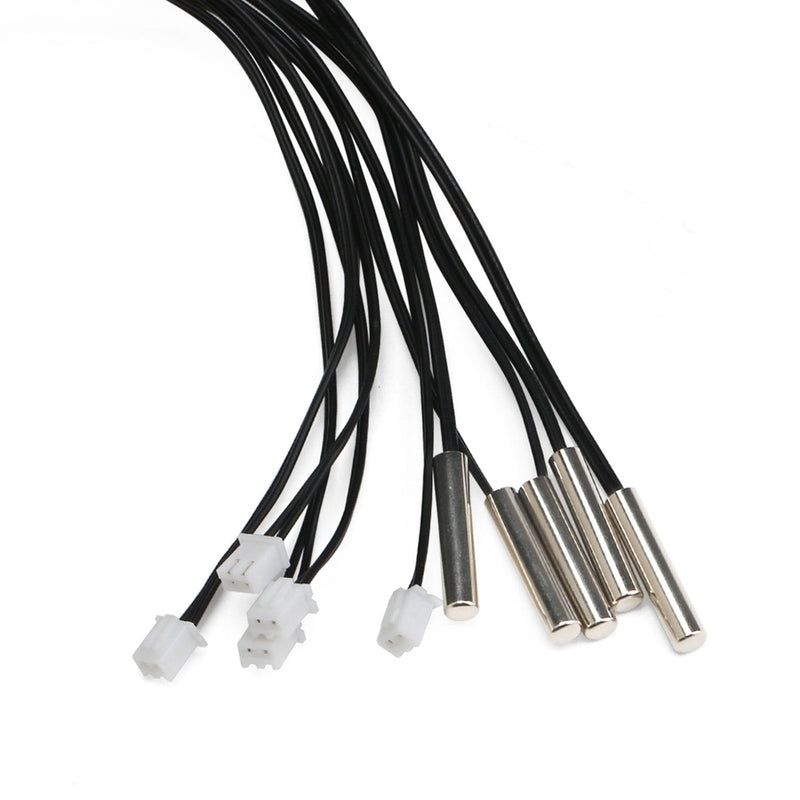  [AUSTRALIA] - 10K Temperature Sensor Probe, DROK 5pcs 1 Meter Waterproof Temp Sensor Probe, Stainless Steel 3950 NTC Temp Sensor Probe, Digital Temperature Transmitter Extension Cable 1-Meter/3.28ft 5