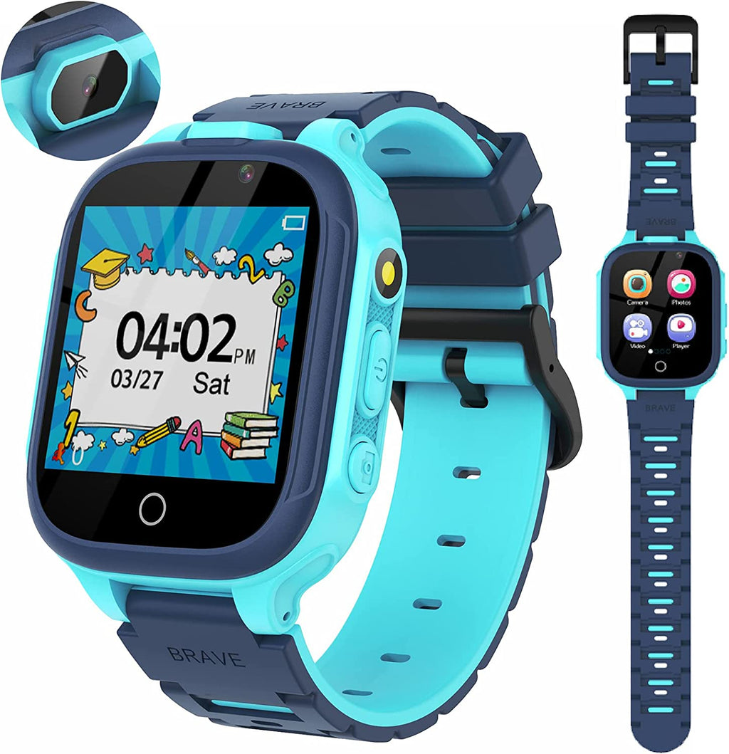  [AUSTRALIA] - Kids Smart Watch Girls Boys - Smart Watch for Kids Watches Ages 4-12 Years with 17 Learning Games Dual Camera Music Video Player Alarm Clock Calculator Calendar Flashlight Children Toys Gifts (Blue) Blue