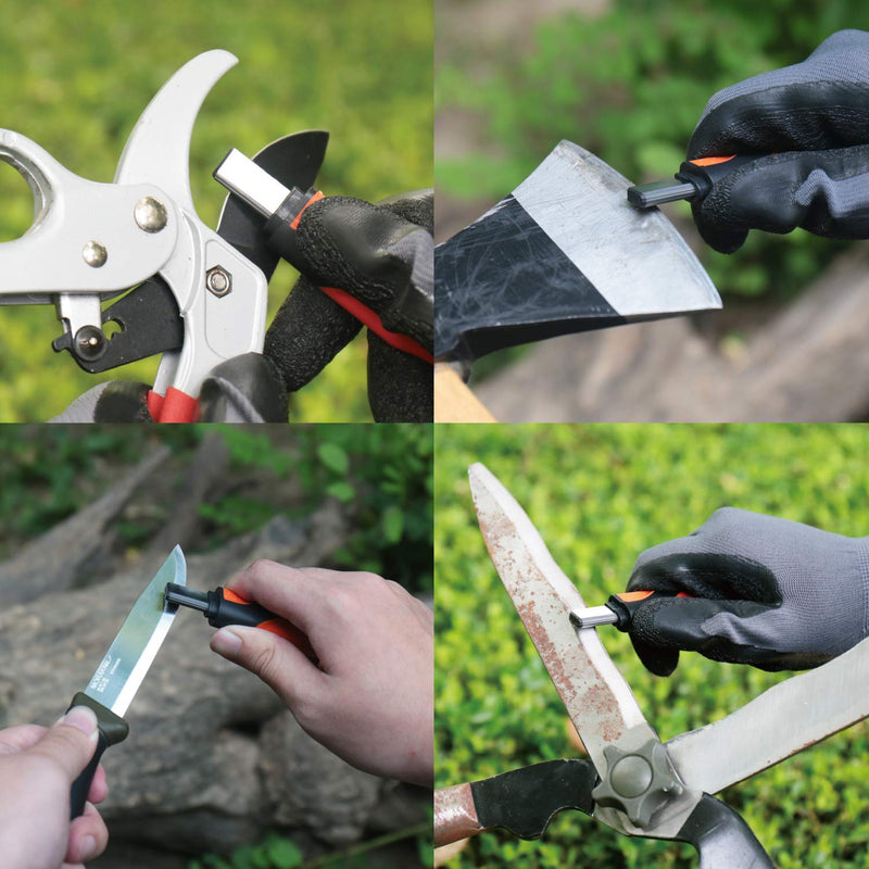  [AUSTRALIA] - SHARPAL 105N Multipurpose Pocket Garden Tool Blade Sharpener for Knife Pruners Loppers Hedge Shears Scissors Axe Hatchet Machete Lawn Mower