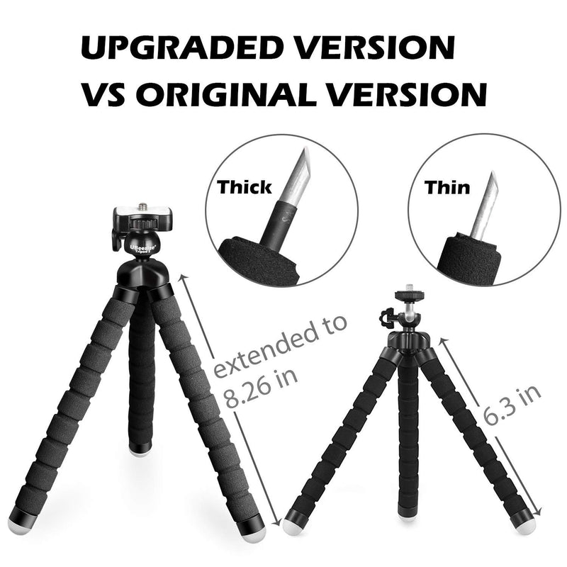  [AUSTRALIA] - UBeesize Tripod S, Premium Flexible Phone Tripod with Wireless Remote, Mini Tripod Stand for Cameras/GoPros/Mobile Devices