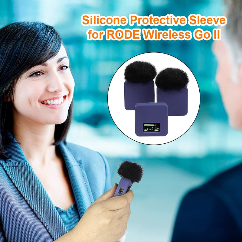  [AUSTRALIA] - Silicone Case for RODE Wireless Go II/RODE Wireless GO 2 Wireless Microphone System, Compatible with Rode Wireless Go I & Rode Wireless Go II (White) White