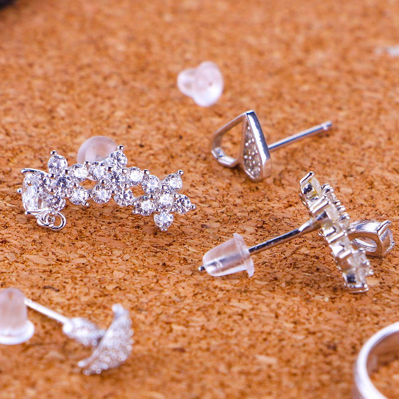 Silicone Clear Earring Backs 1000 Pieces Bullet Earring Clutch by Yalis - LeoForward Australia