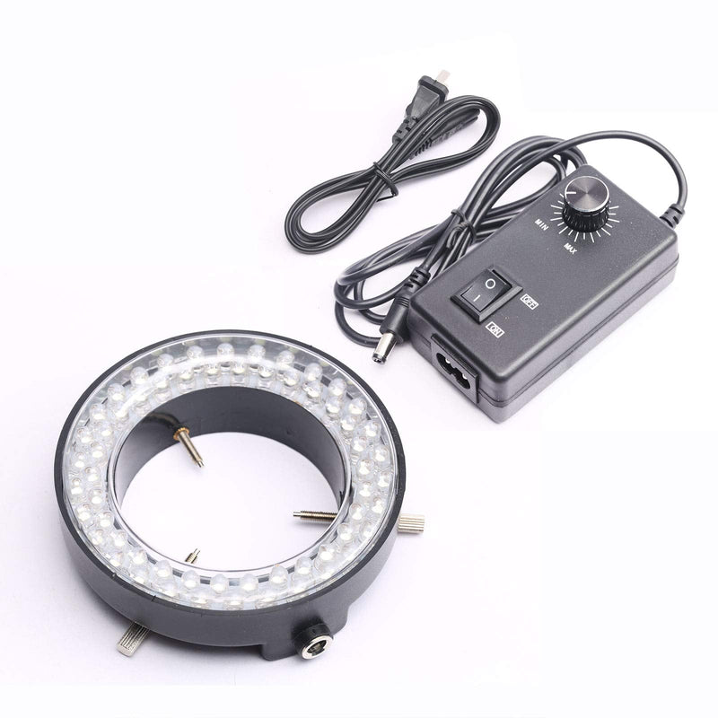  [AUSTRALIA] - DEVMO 60-LED Adjustable Ring Light Illuminator Lamp for Stereo Zoom Microscope 1 pcs
