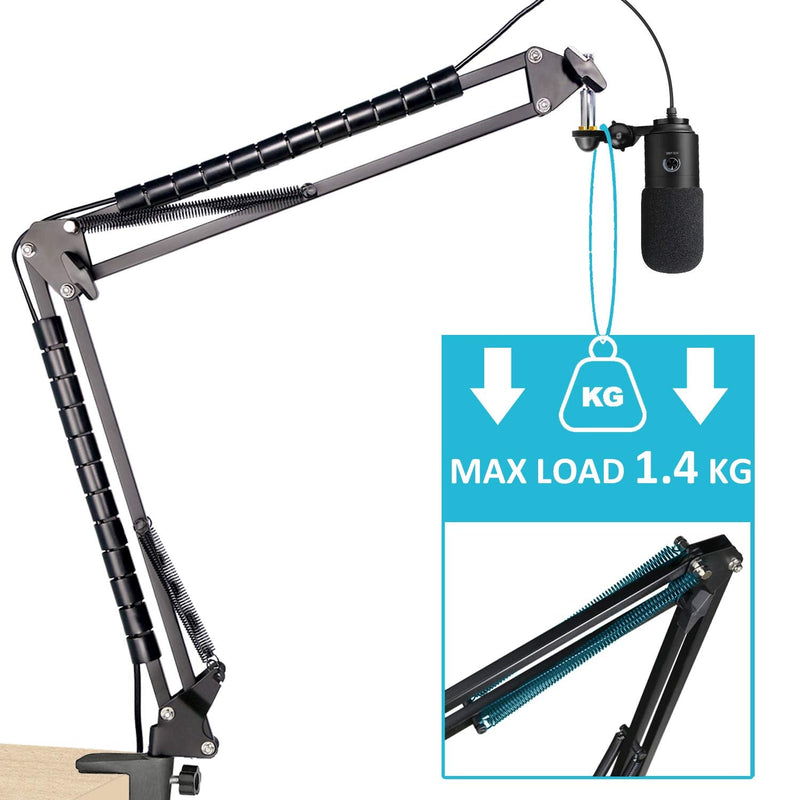  [AUSTRALIA] - K669 Mic Boom Arm Stand with Pop Filter, Compatible with Fifine K669, Fifine 669B USB Microphone with Cable Sleeve by SUNMON Mic Stand with Pop Filter and Cable Sleeve
