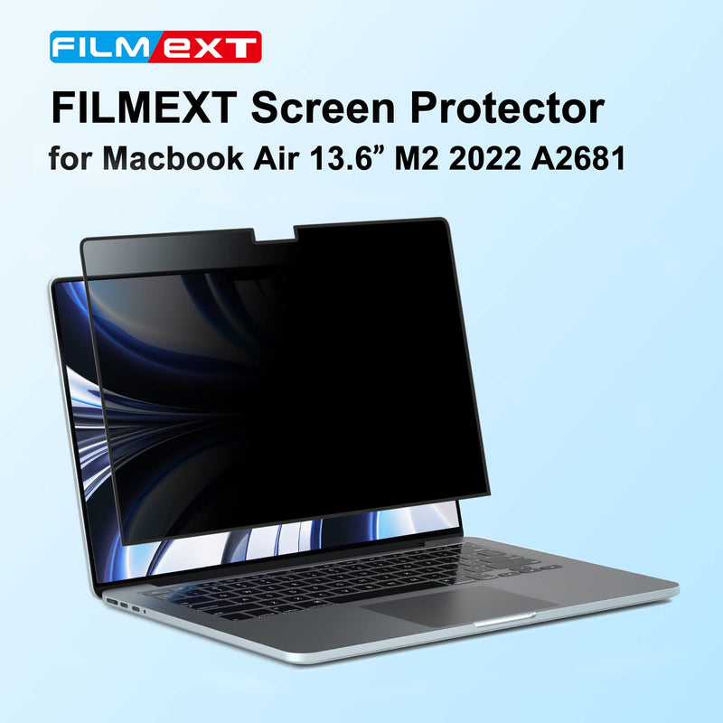  [AUSTRALIA] - MacBook Air 13.6 inch Screen Protector Privacy M2 2022, FILMEXT Removable MacBook Air 13.6 Privacy Screen Shield for MacBook Air 13.6" M2 2022,Anti-Spy/Bubble Free/Easy On/Off for Macbook air 13.6 "2022 (A2681)