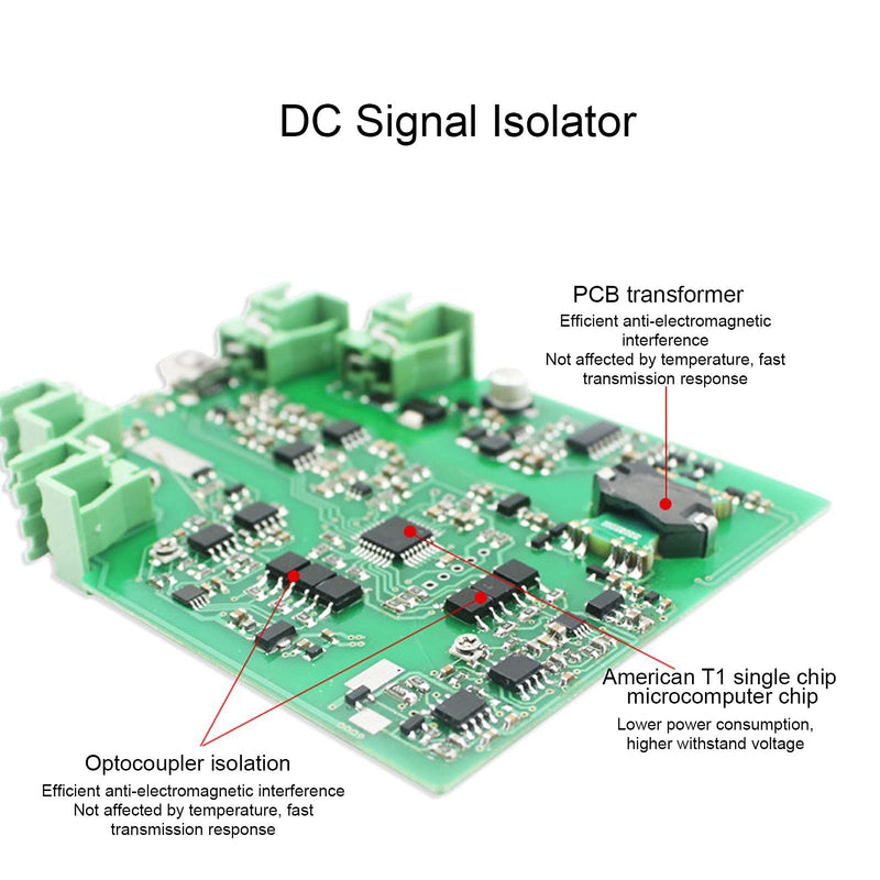  [AUSTRALIA] - Eujgoov DC 24V Current Signal Isolator 1 in 1 Out Conditioner Current Voltage Transmitter Provides Isolated Power Distribution for The Transmitter On Site