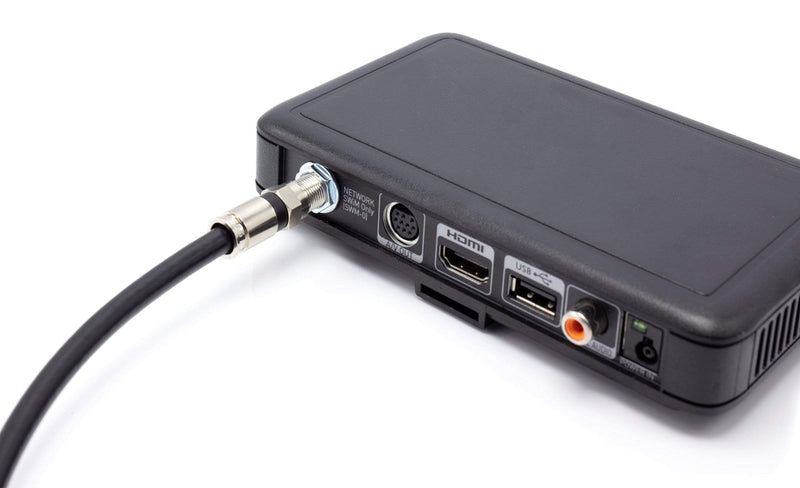  [AUSTRALIA] - 10' Feet, Black RG6 Coaxial Cable (Coax Cable) with Weather Proof Connectors, F81 / RF, Digital Coax - AV, Cable TV, Antenna, and Satellite, CL2 Rated, 10 Foot 10 Feet (3 Meter)