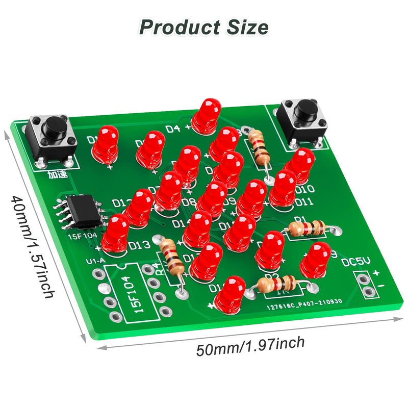  [AUSTRALIA] - Soldering Practice DIY Electronic Kit - MakerHawk Windmill Flashing Light Adjustable Speed PCB Board Educational Science Kit for Kids Adults