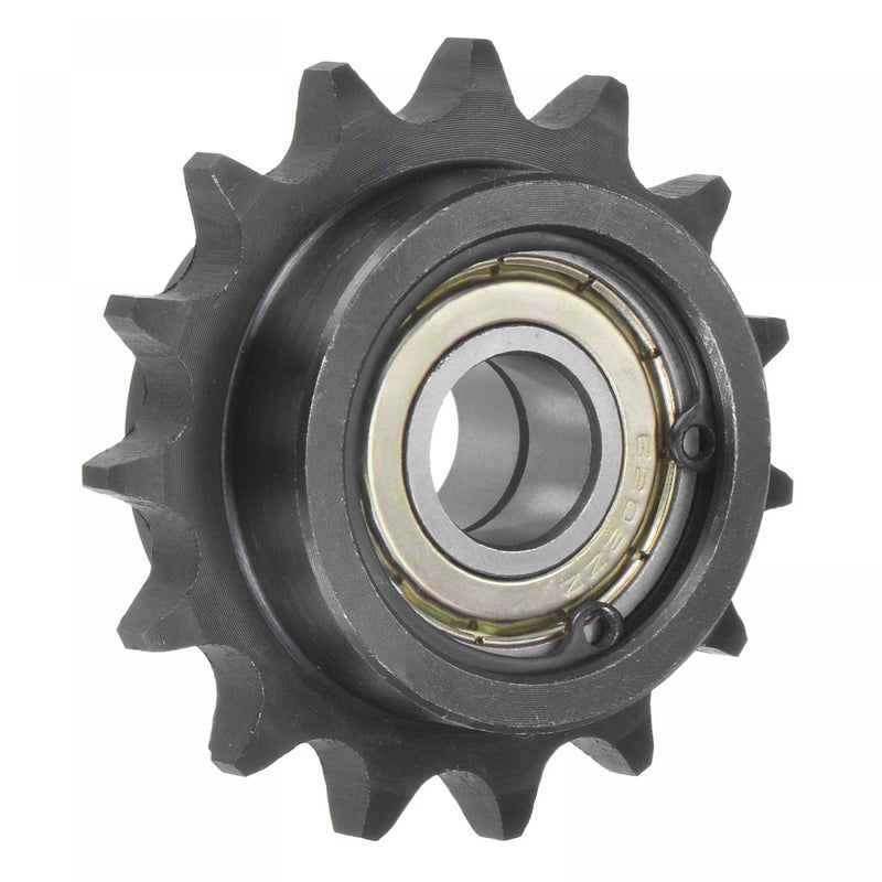  [AUSTRALIA] - uxcell #40 Chain Idler Sprocket, 15mm Bore 1/2" Pitch 15 Tooth Tensioner, Black Oxide Finish C45 Carbon Steel with Insert Double Bearing for ISO 08B Chains 64mm