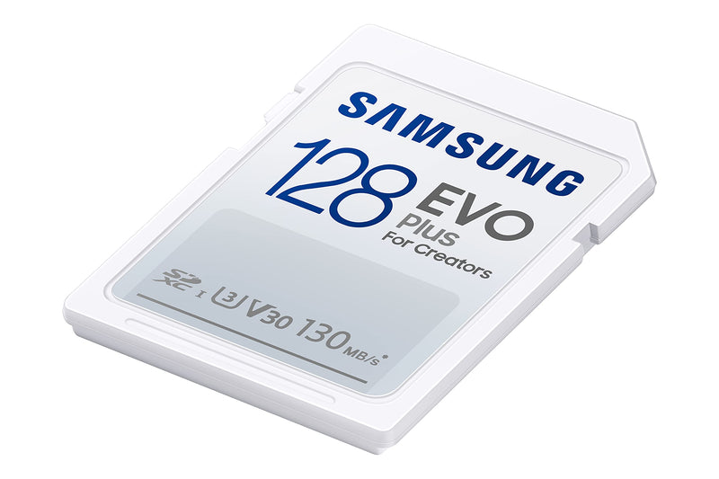  [AUSTRALIA] - SAMSUNG EVO Plus Full Size 128 GB SDXC Card 130MB/s Full HD & 4K UHD, UHS-I, U3, V30 (MB-SC128K/AM) 128GB New Generation - up to 130 MB/s