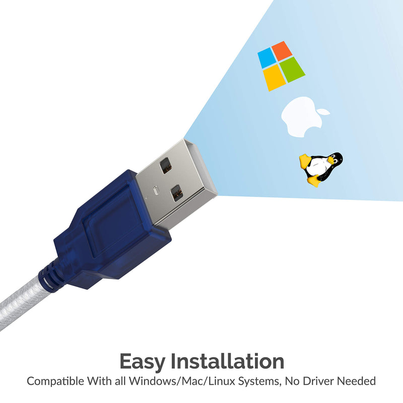 Sabrent USB 2.0 to Serial (9-Pin) DB-9 RS-232 Converter Cable, Prolific Chipset, Hexnuts, [Windows 10/8.1/8/7/VISTA/XP, Mac OS X 10.6 and Above] 6-Feet (CB-9P6F) 6 ft - LeoForward Australia