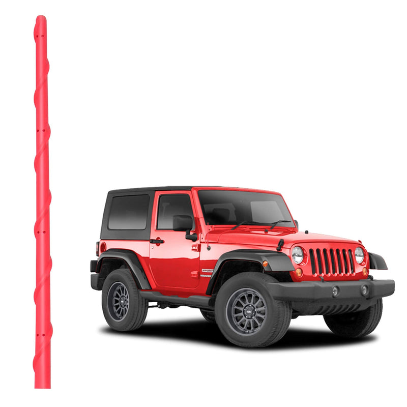  [AUSTRALIA] - VOFONO Red Antenna for Jeep Wrangler JK JL Unlimited Gladiator JT 2007-2023, 13" Spiral Flexible Jeep Short Antenna Replacement, Jeep Accessories Wrangler Sport Rubicon Sahara