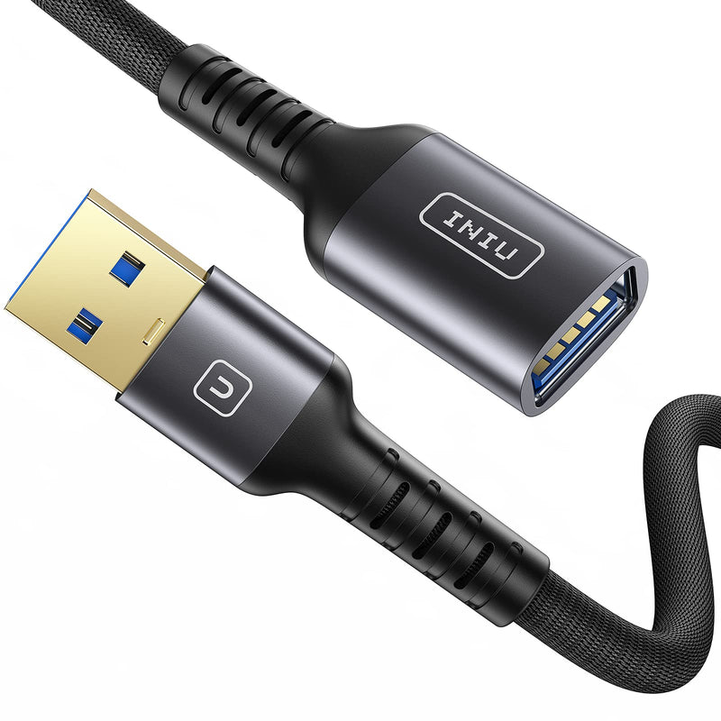  [AUSTRALIA] - INIU USB 3.0 Extension Cable, 10ft 5Gbps Type A Male to Female Extension Cord, 3A Nylon Braided Phone Data Transfer Cable for Laptop Desktop Printer Camera Flash Drive Hard Drive Gamepad Samsung etc.