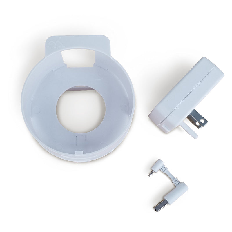  [AUSTRALIA] - Dot Genie Deluxe Mount for Amazon Echo Dot 2nd Generation Alexa: The Simplest and Cleanest High-End Outlet Wall Mount Hanger Stand for Kitchen and Bathroom Speakers (Matte White) Matte White
