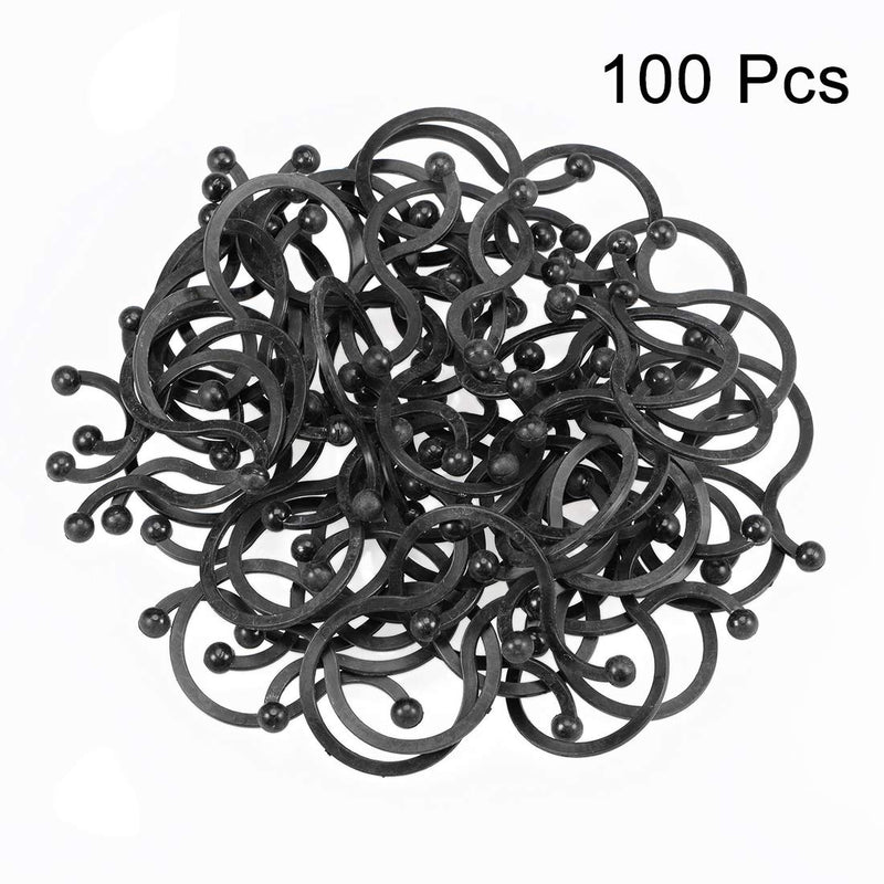  [AUSTRALIA] - uxcell Twist Lock Cable Wire Ties Nylon U Shape Save Place 18mm Dia Black 100pcs