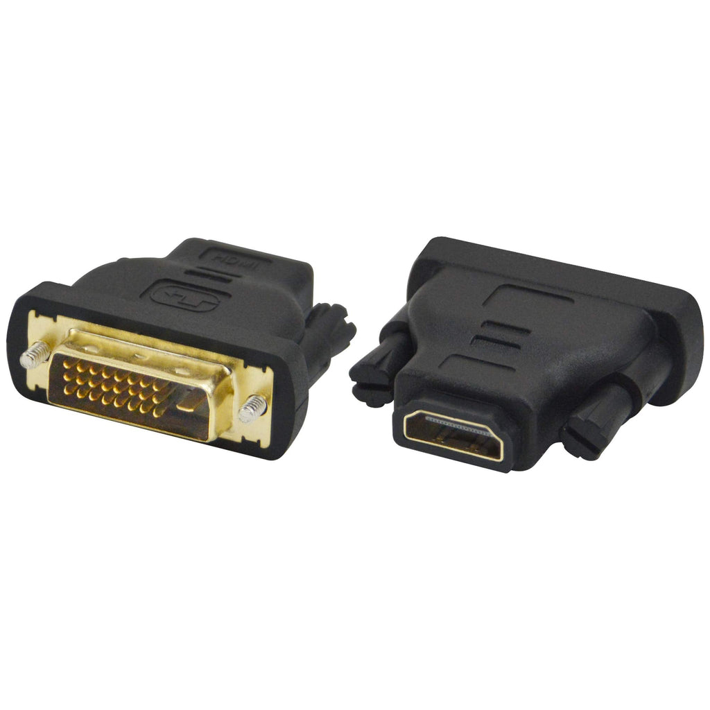  [AUSTRALIA] - A ADWITS [2 Packs] HDMI DVI-I Adapter HDMI Female DVI 24 + 1 Male Converter Two-Way Video Transmission Stable Connection 1080p Quality Nickel Plated Plug Rugged housing DVI 24+1 male to HDMI female